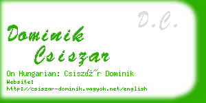 dominik csiszar business card